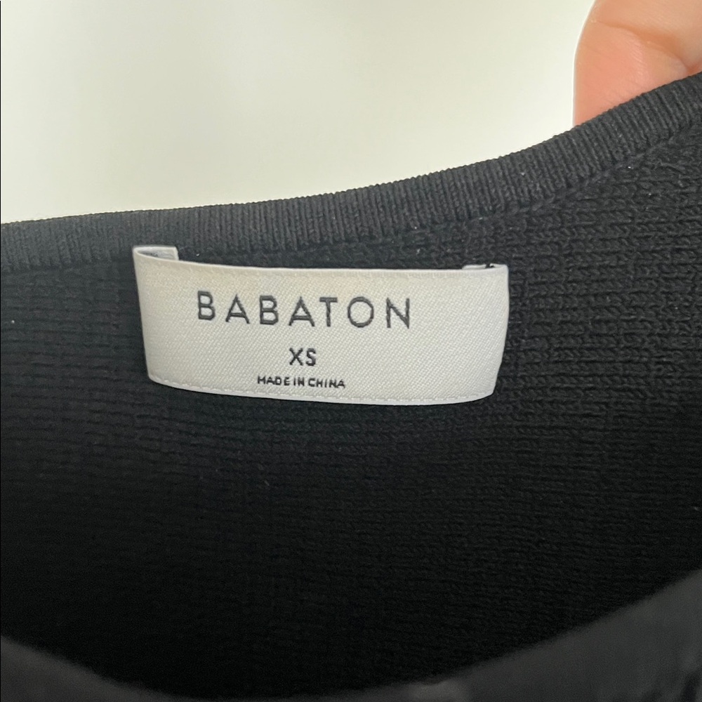 Babaton Black One-Shoulder Ribbed Top (Size XS) - Picture 2 of 6